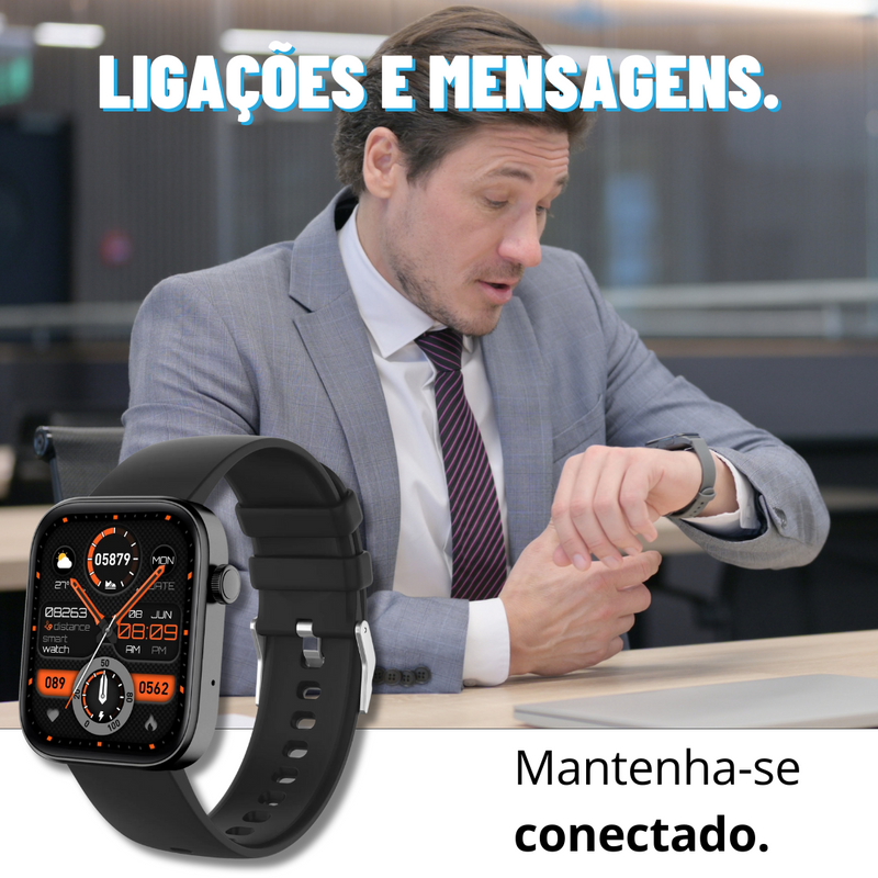 MaxFit® - Recebe e Faz Ligações | Monitore Sua Saúde | iPhone e Android