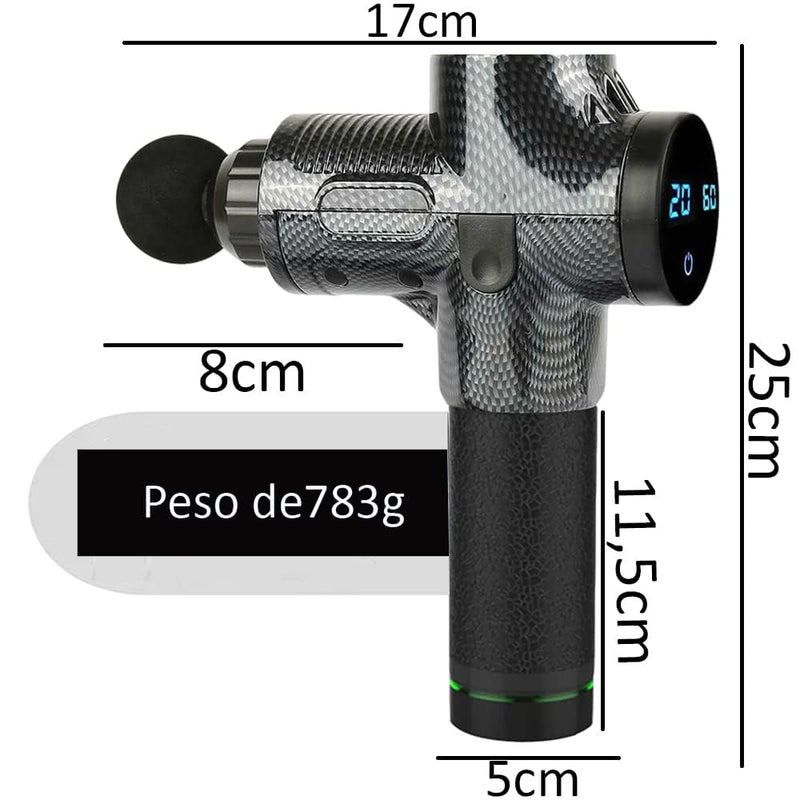 PulseForcePro® – Pistola Massageadora de Alta Performance com 30 Velocidades e 6 Ponteiras