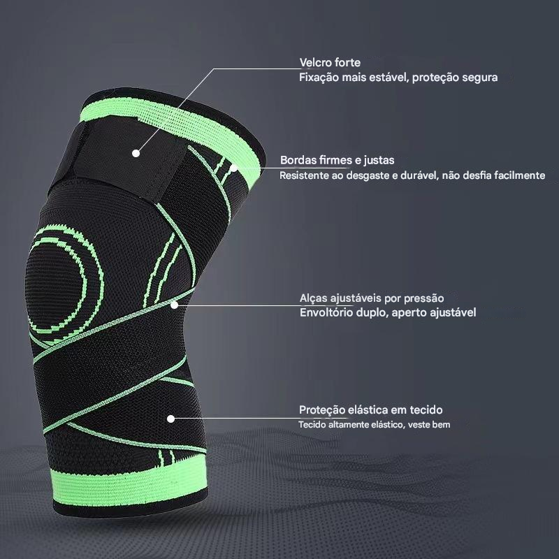 StabiliPro® - Joelheira Ortopédica de Alta Compressão com Velcro | Suporte e Proteção para Esportes e Alívio de Dores