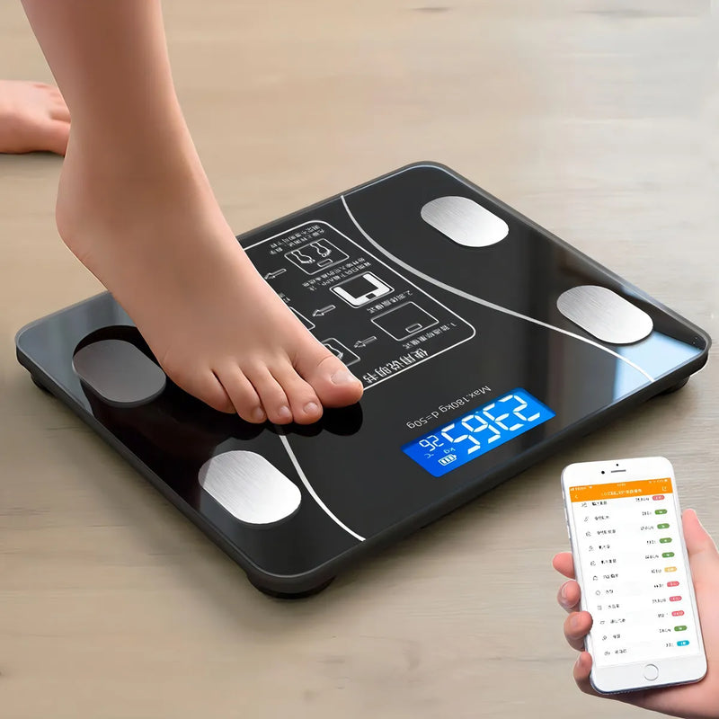 BalancePro® - Balança Digital Inteligente Bioimpedância Bluetooth Corporal | Acompanha sua evolução do início ao fim | App gratuito para Android e IOS
