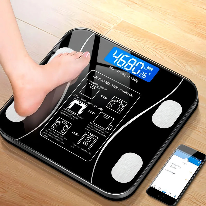 BalancePro® - Balança Digital Inteligente Bioimpedância Bluetooth Corporal | Acompanha sua evolução do início ao fim | App gratuito para Android e IOS