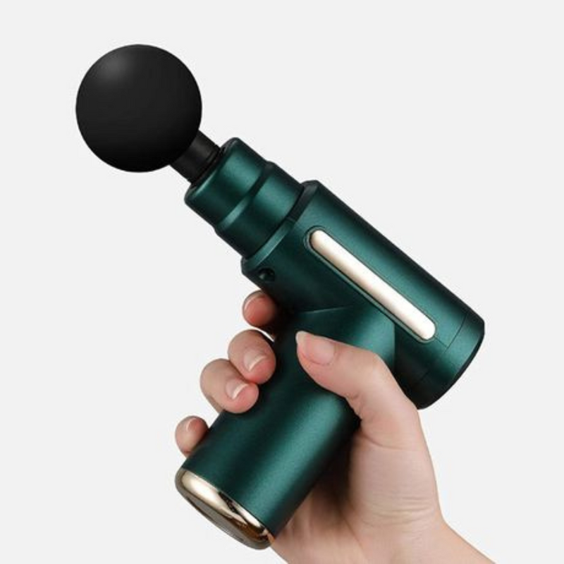 RelaxPro® - Pistola Massageadora Profissional 4 em 1 Portátil, Potente e Profunda