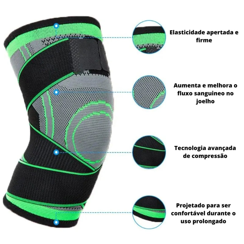 StabiliPro® - Joelheira Ortopédica de Alta Compressão com Velcro | Suporte e Proteção para Esportes e Alívio de Dores