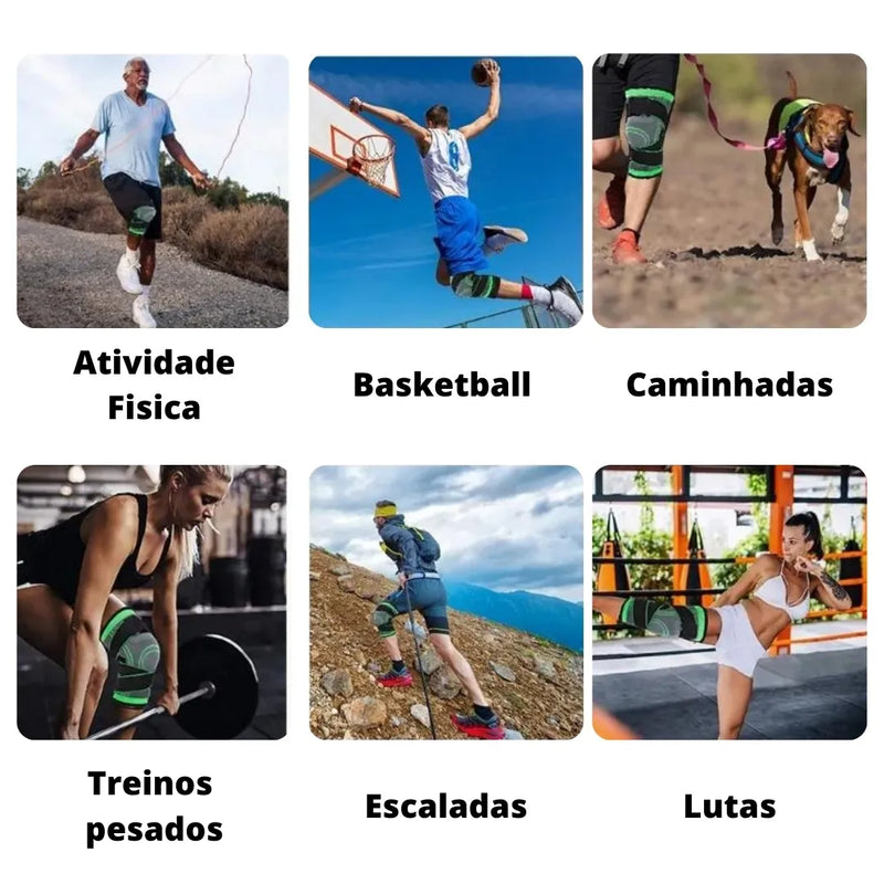 StabiliPro® - Joelheira Ortopédica de Alta Compressão com Velcro | Suporte e Proteção para Esportes e Alívio de Dores