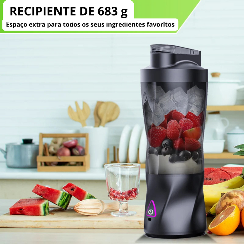 BlendFit® - Liquidificador Portátil Multifuncional | Faça shakes, sucos, pré e pós treinos onde estiver | Beba direto do copo