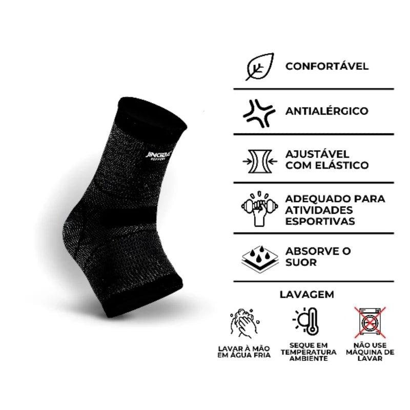 TornoFlex® - Tornozeleira Ortopédica de Alta Compressão | Estabilidade em movimentos | Absorção de umidade