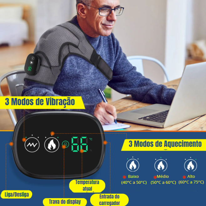 OmbroFlex® - Ombreira Ortopédica Massageadora com Aquecimento
