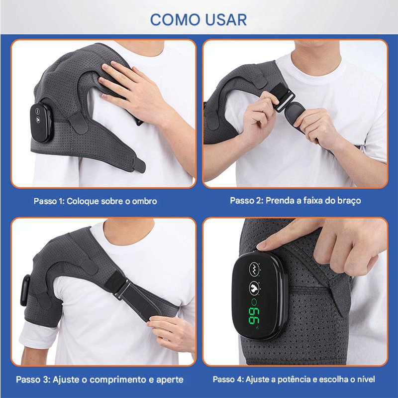 OmbroFlex® - Ombreira Ortopédica Massageadora com Aquecimento